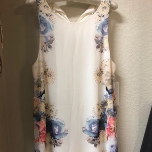 Cream and floral dress